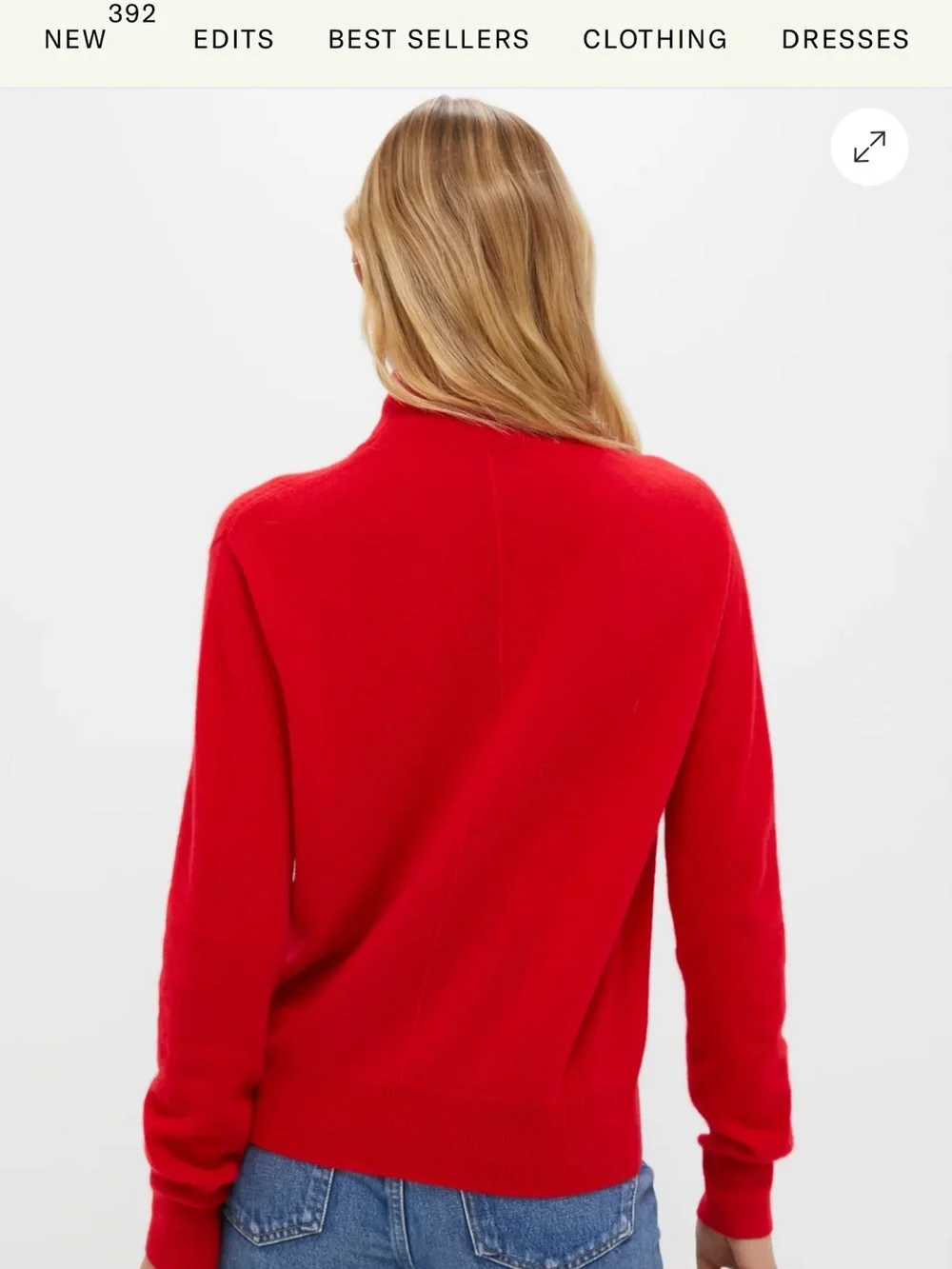 NWT Tuckernuck Martin Red Cashmere Turtleneck Sweater